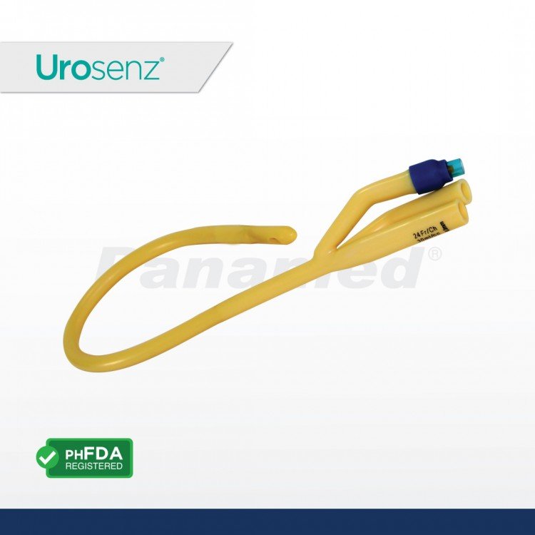 Urosenz Latex Foley Catheter, 3-Way (10 pcs)